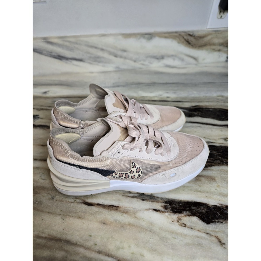 Nike Waffle One SE Shoes 6.5 Fossil Stone Leopard Print DJ9776-200